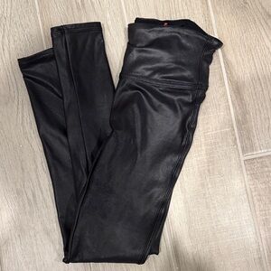 SPANX Black Faux Leather Leggings